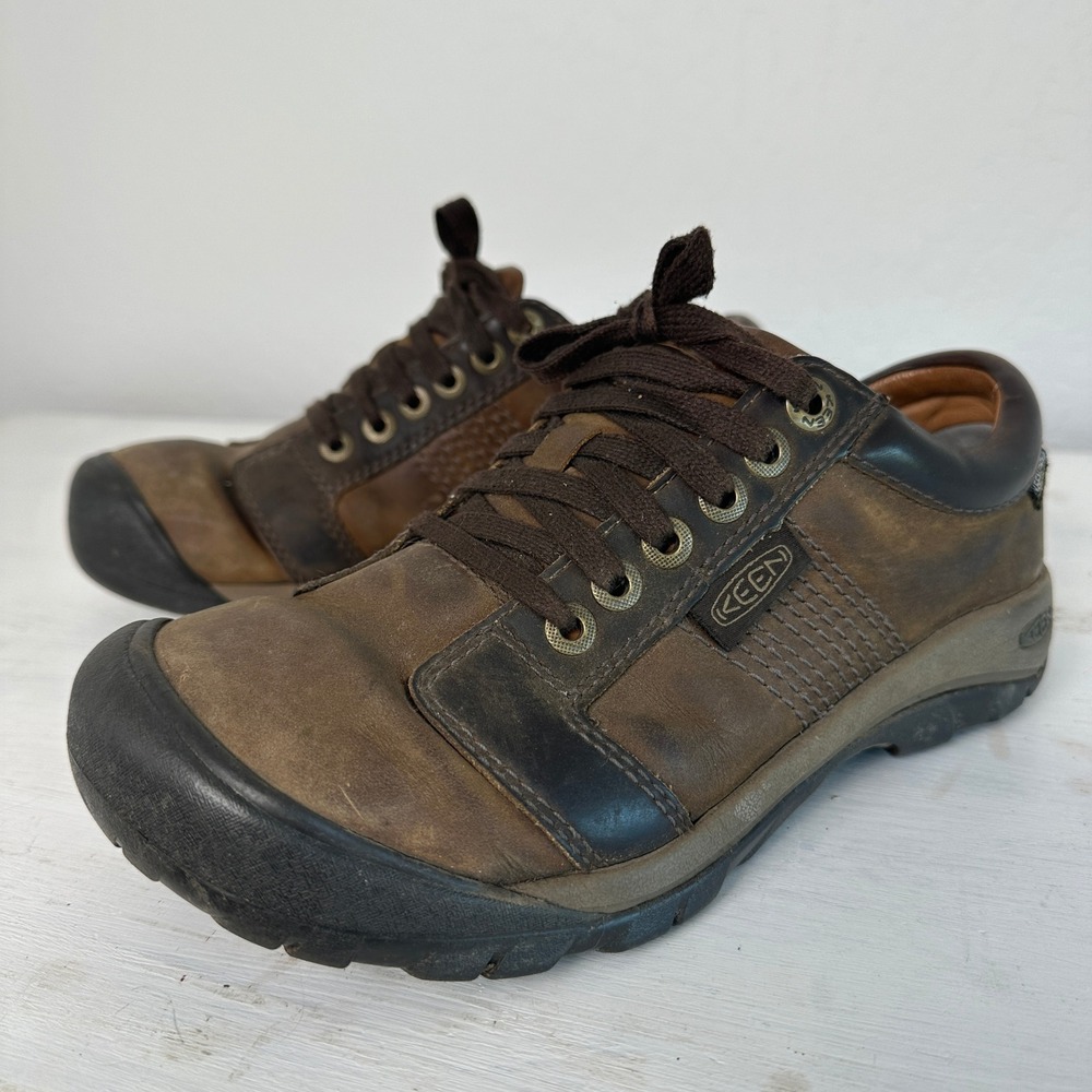 KEEN Hiking Shoes Mens 7.5 Presidio Brown Waterproof Leather